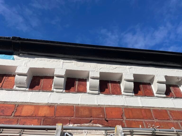 decorative brickwork painted with dulux weathershield phibsborough dublin